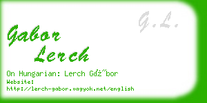 gabor lerch business card